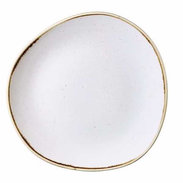 Тарелка мелкая "волна" 28,6см, без борта, stonecast, цвет barley white swhsog111