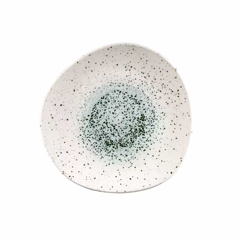 Тарелка мелкая "волна" 28,6см, без борта, цвет mineral green, studio prints mngrog111