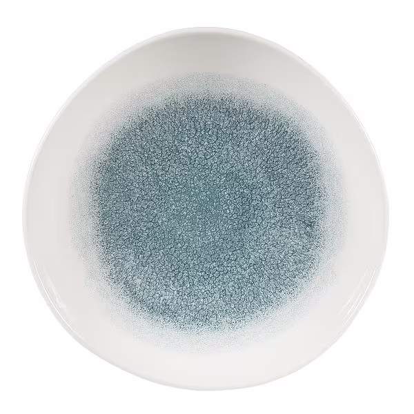 Тарелка мелкая "волна" 28,6см, без борта, цвет raku jade green, studio prints rkjgog111