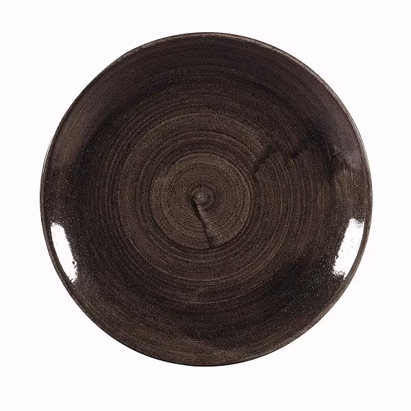 Тарелка мелкая 21,7см, без борта, stonecast patina, цвет iron black paibevp81