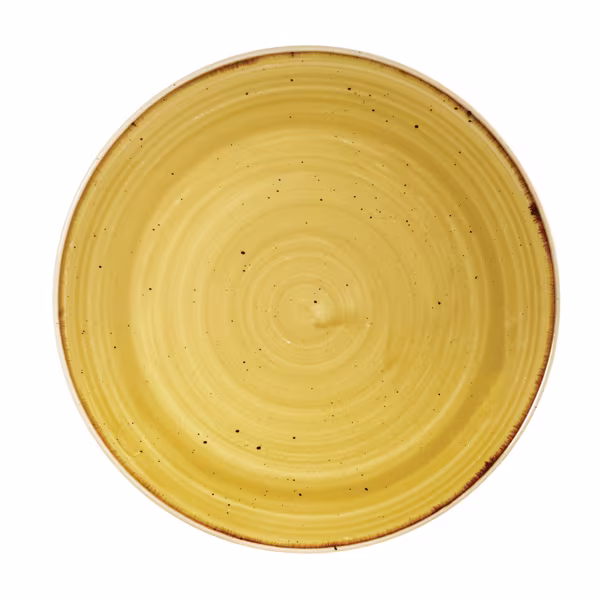 Тарелка мелкая 21,7см, без борта, stonecast, цвет mustard seed yellow smssevp81