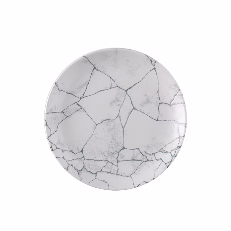 Тарелка мелкая 21,7см, без борта, цвет kintsugi pearl grey, studio prints ktpgevp81