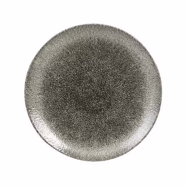 Тарелка мелкая 21,7см, без борта, цвет raku quartz black, studio prints rkbqevp81