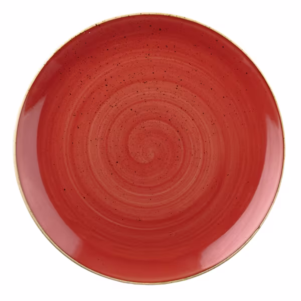 Тарелка мелкая 26см, без борта, stonecast, цвет berry red sbrsev101