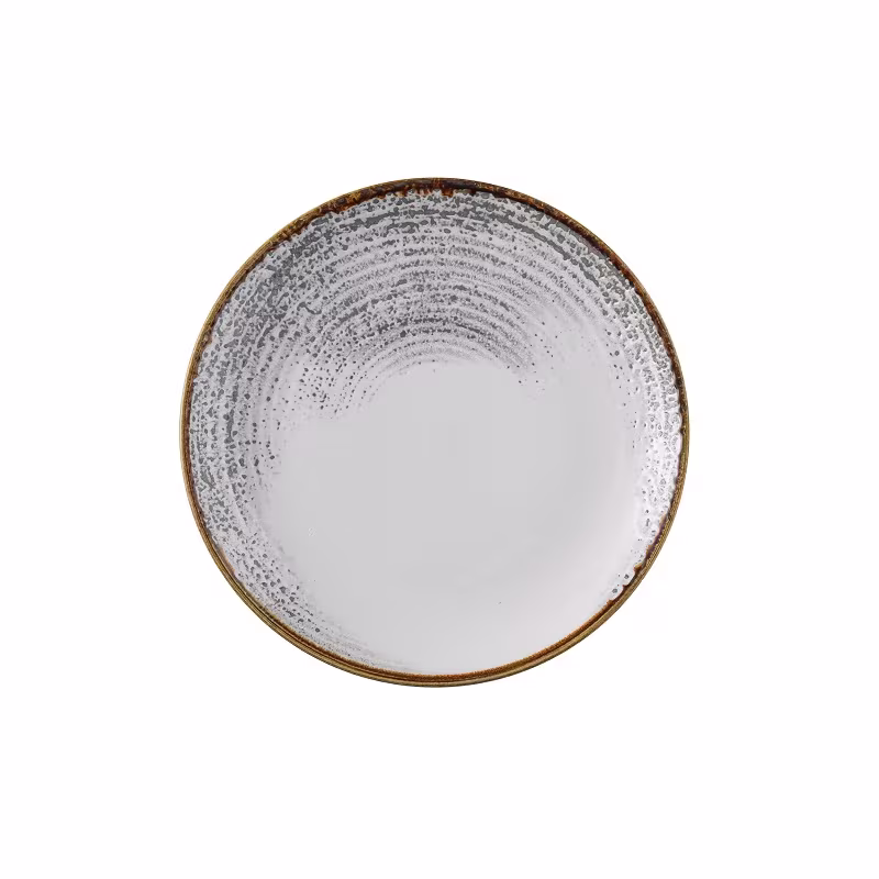 Тарелка мелкая 26см, без борта, цвет jasper grey, studio prints homespun accents hajgev101