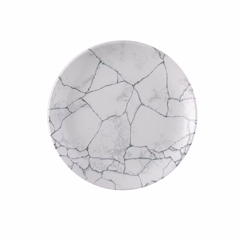 Тарелка мелкая 26см, без борта, цвет kintsugi pearl grey, studio prints ktpgev101
