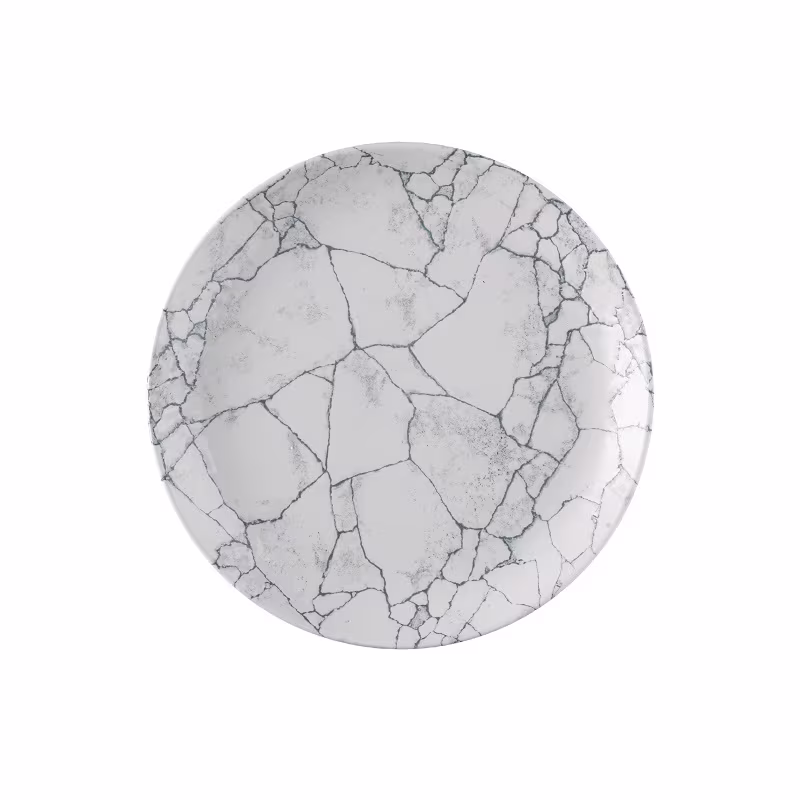 Тарелка мелкая 28,8см, без борта, цвет kintsugi pearl grey, studio prints ktpgev111