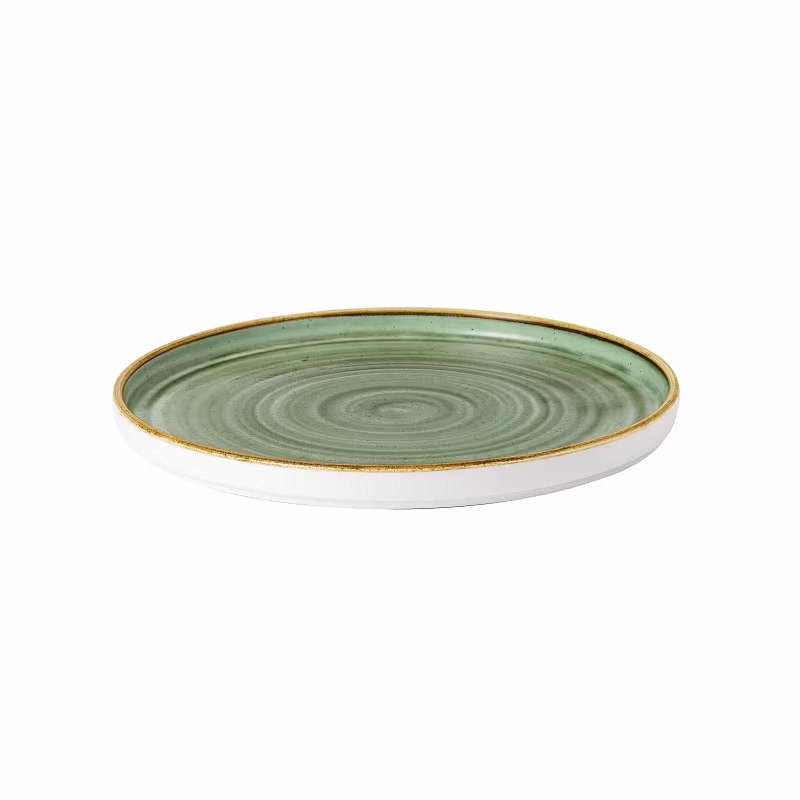 Тарелка мелкая chefs walled d21см h2см, с прямым бортом, stonecast, цвет samphire green ssgswp211