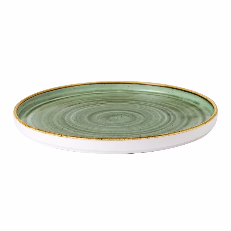 Тарелка мелкая chefs walled d26см h2см, с прямым бортом, stonecast, цвет samphire green ssgswp261