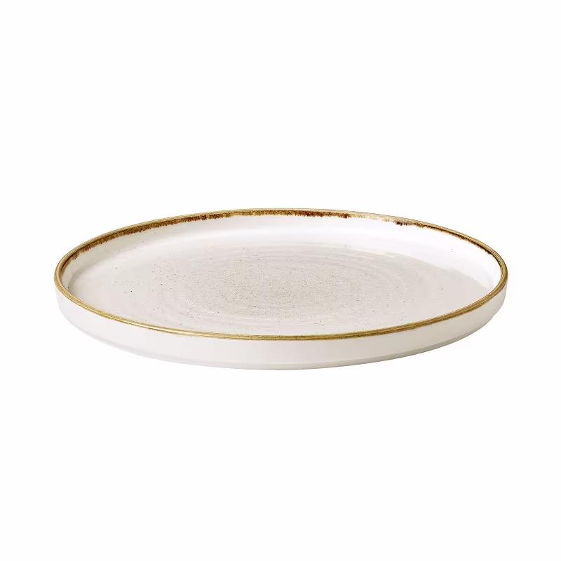Тарелка мелкая d26см h2см, с прямым бортом, chefs plates, stonecast, цвет barley white swhswp261