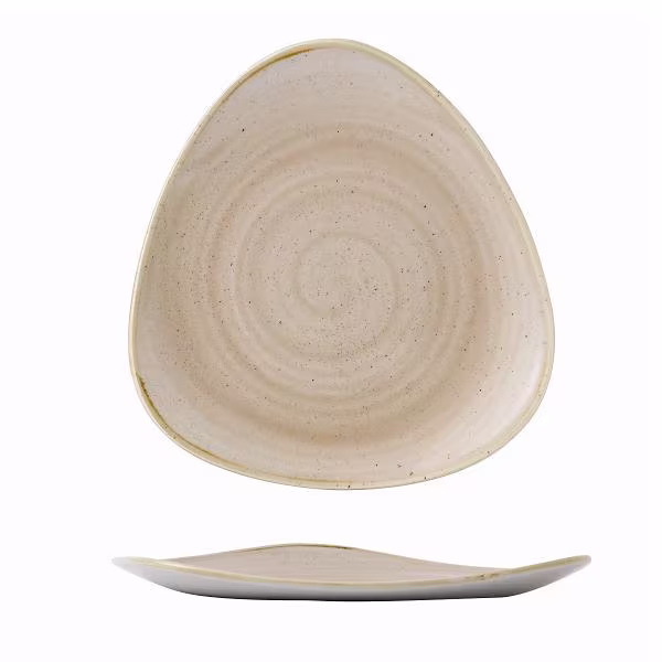 Тарелка мелкая треугольная 19,2см, без борта, stonecast, цвет nutmeg cream snmstr71