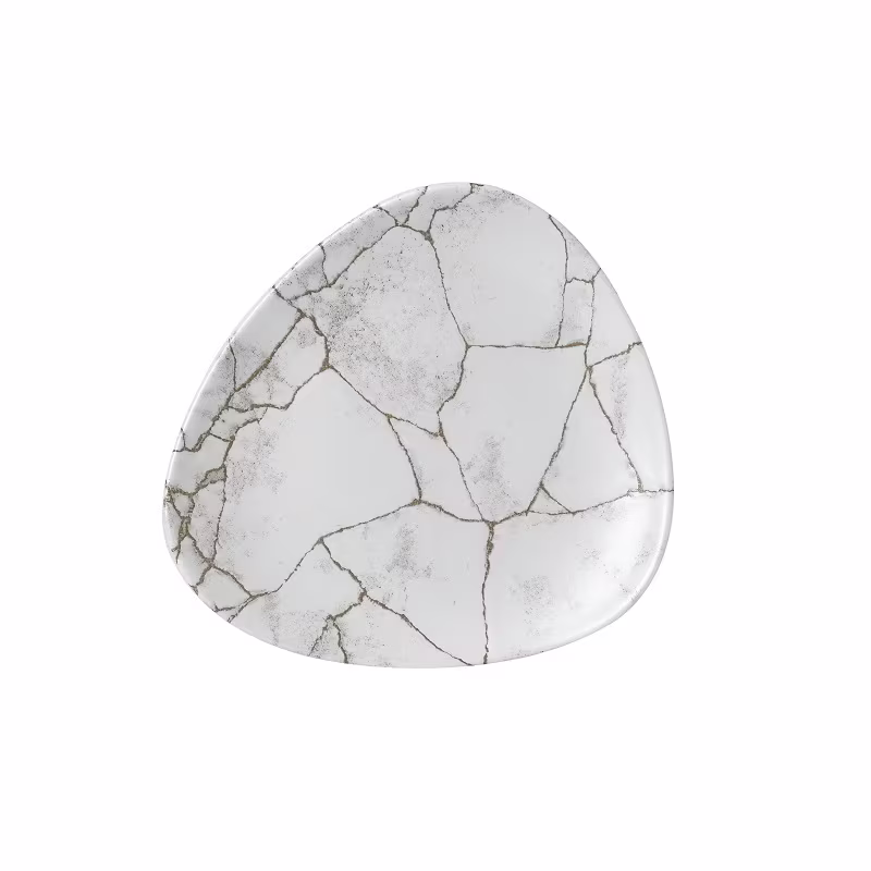 Тарелка мелкая треугольная 19,2см, без борта, цвет kintsugi agate grey, studio prints ktagtr71