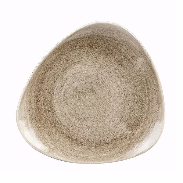 Тарелка мелкая треугольная 22,9см, без борта, stonecast patina, цвет antique taupe paattr91