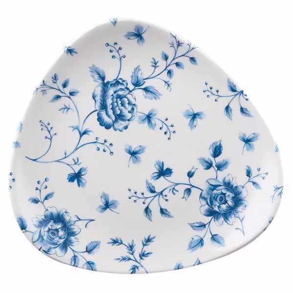Тарелка мелкая треугольная 22,9см, без борта, vintage prints, цвет prague rose chintz rcptr91