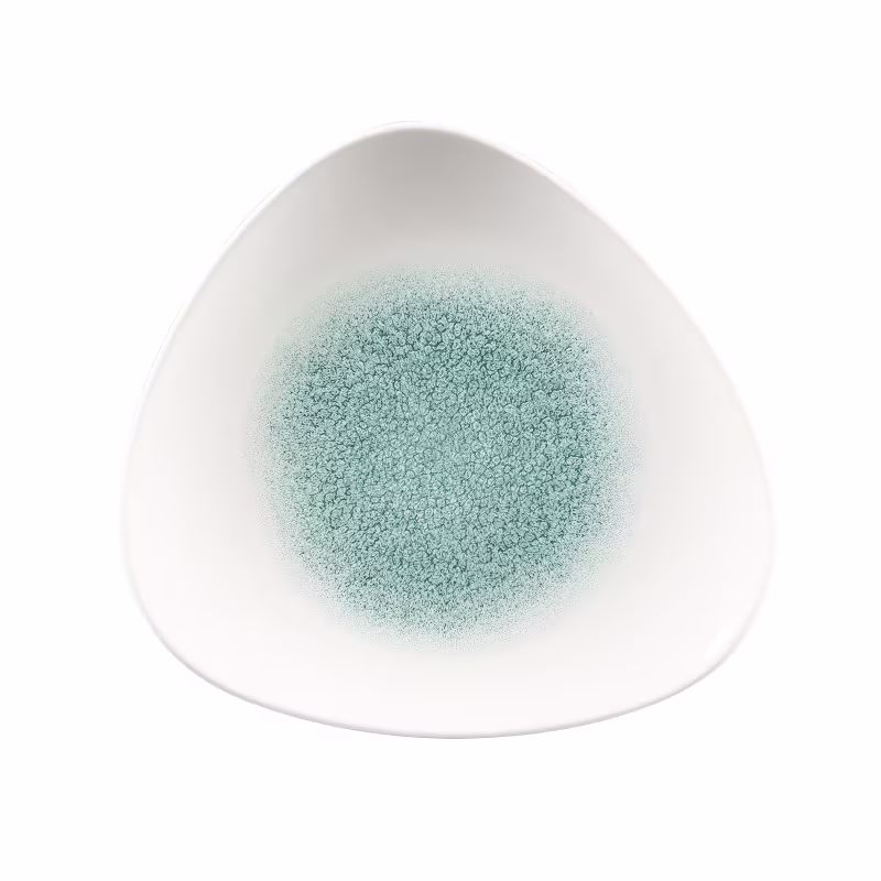 Тарелка мелкая треугольная 22,9см, без борта, цвет raku jade green, studio prints rkjgtr91
