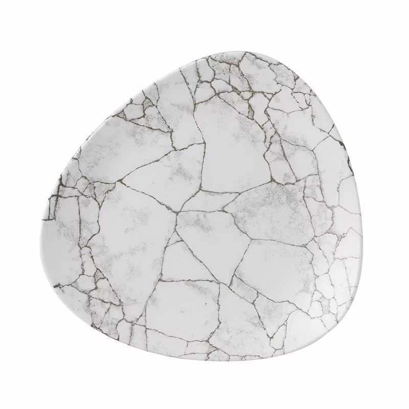 Тарелка мелкая треугольная 26,5см, без борта, цвет kintsugi agate grey, studio prints ktagtr101