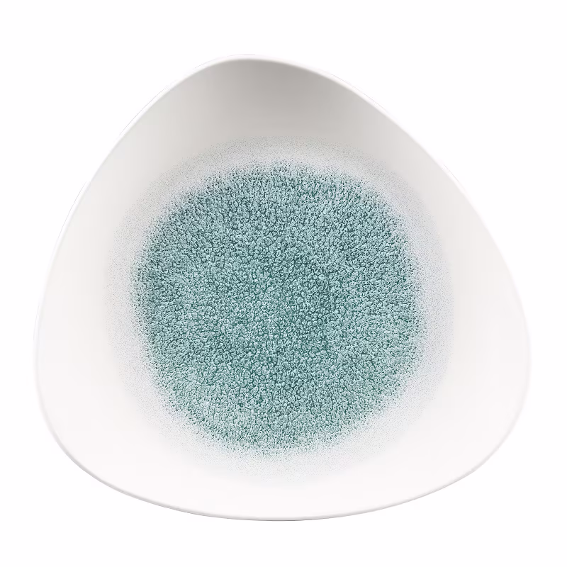 Тарелка мелкая треугольная 26,5см, без борта, цвет raku jade green, studio prints rkjgtr101