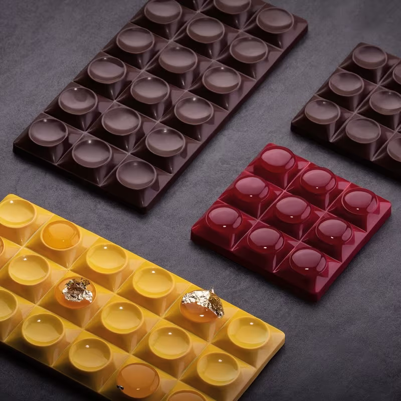 Форма д/шок. "chocolate bar bricks" 154х77мм h9мм, 100гр, 3 ячейки, п/к pc5010fr