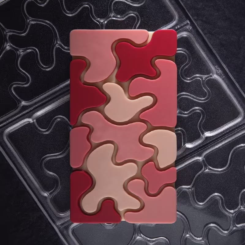 Форма д/шок. "chocolate bar camouflage" 154х77мм h8мм, 100гр, 3 ячейки, п/к pc5011fr
