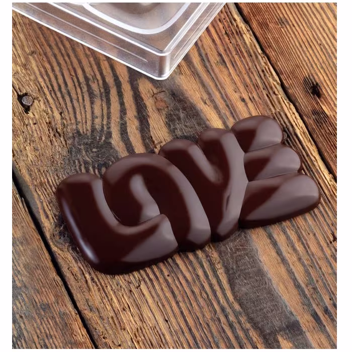 Форма д/шок. "chocolate bar lovely" 150х76мм h10мм, 100гр, 3 ячейки, п/к pc5000