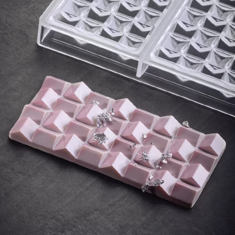 Форма д/шок. "chocolate bar pixie" 154х77мм h11мм, 100гр, 3 ячейки, п/к pc5012fr