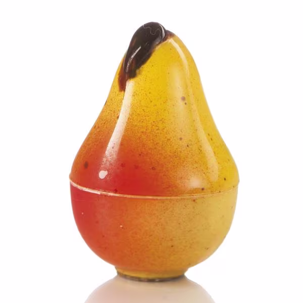 Форма д/шок. 3d "груша" d26мм h36мм, 28 ячеек, 12гр, п/к 20fruit02