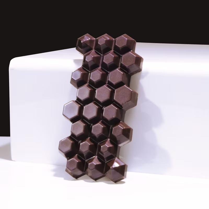Форма д/шок. плитки 140х68,5мм h13,5мм, 100гр, 3 ячейки, п/к ma2015