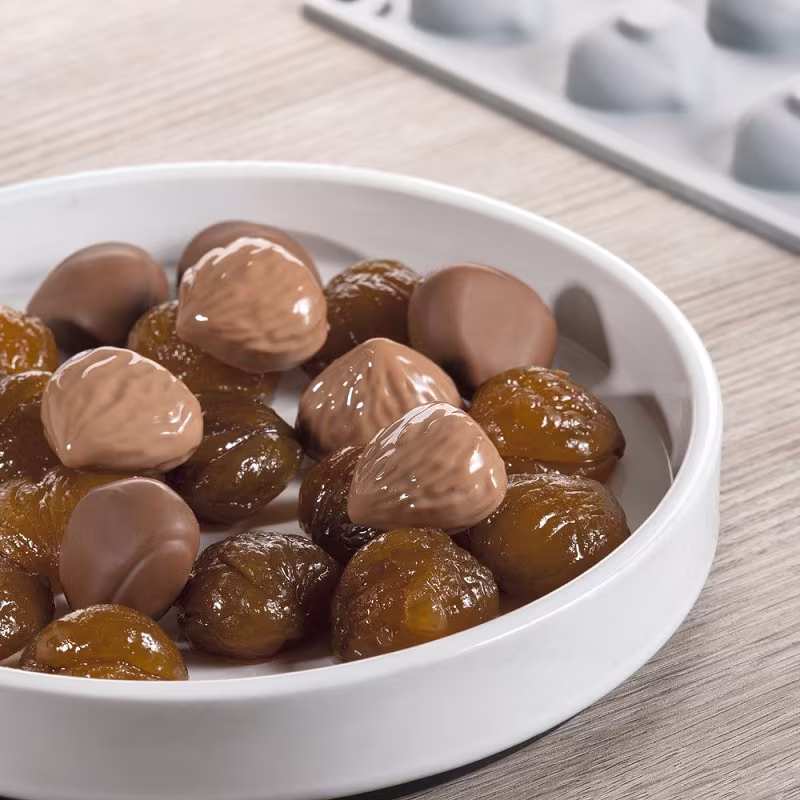 Форма силиконовая "gourmand орех каштан" 31х27мм h16мм, 6мл, 24 ячейки gg011s