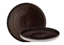Тарелка мелкая d26см h2см с прямым бортом, chefs plate, stonecast patina, цвет iron black paibwp261