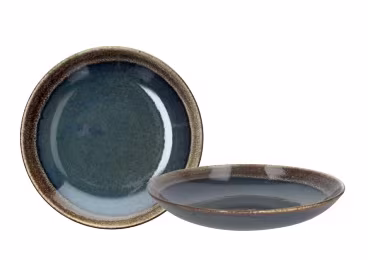 Блюдо глубокое 26 см bloom blue and brown bm001268088
