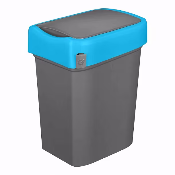 Бак для мусора "smart bin" 50л (430x330x630мм), с крышкой "маятник" (синий) 434258117