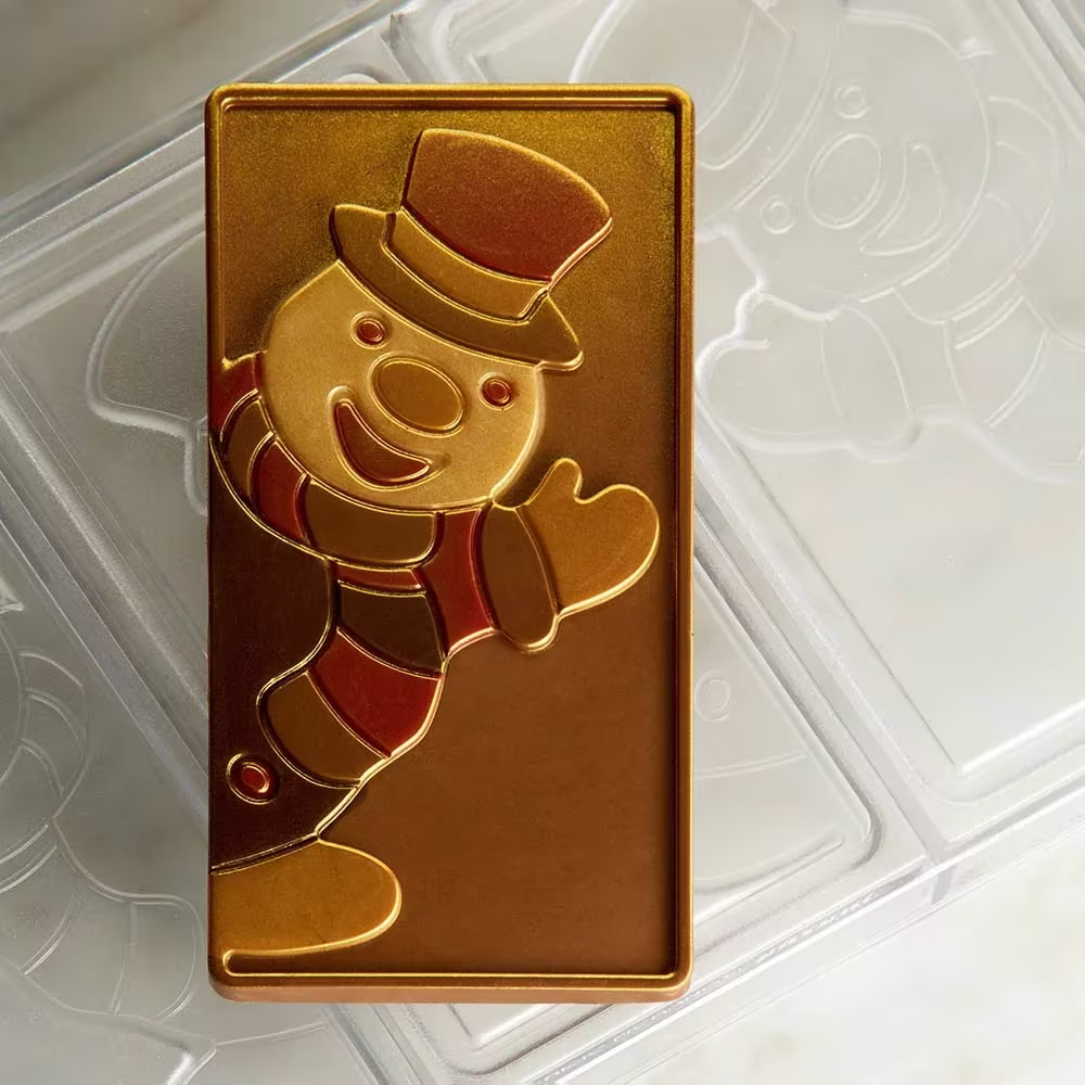 Форма д/шоколада "xmas snowman" 3 ячейки, 154х77х9мм, 100гр, pc5067
