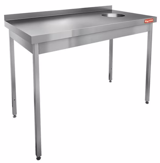 Ндсо-12/7бп стол  с отв.для сбора отходов. (отв. спрва), hicold rus