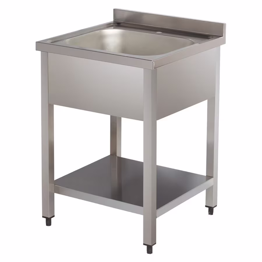 Ванна моечная с бортом нерж.va-dsa140 600х600х850 мм