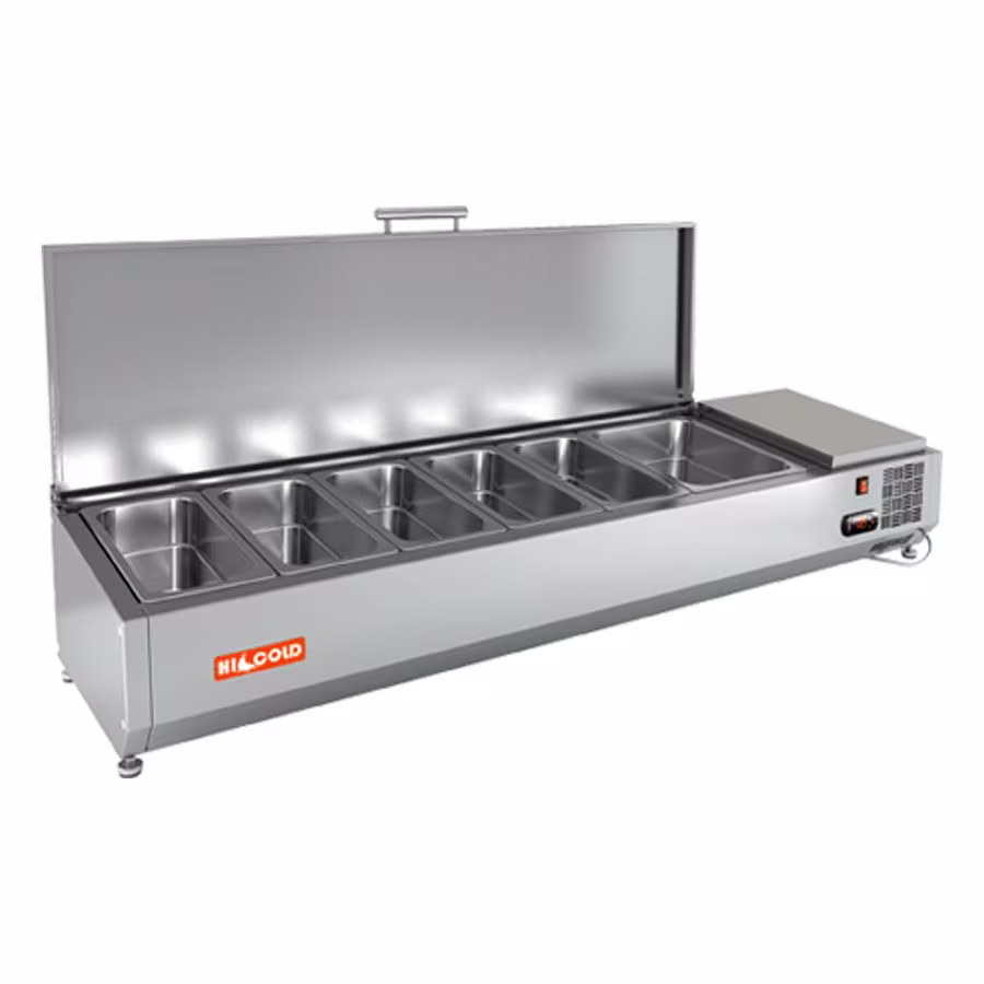 Vrtu 1485 1/3 витрина охл.настольная к pze3, с крышкой, 1485х385х279 мм, hicold rus