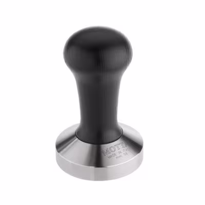 Темпер из нержавеющей стали плоский черный  ø 57 motta