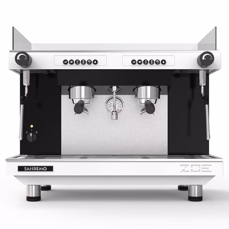 Кофемашина sanremo zoe sed (автомат) 2 высокие гр. бело-чёрная